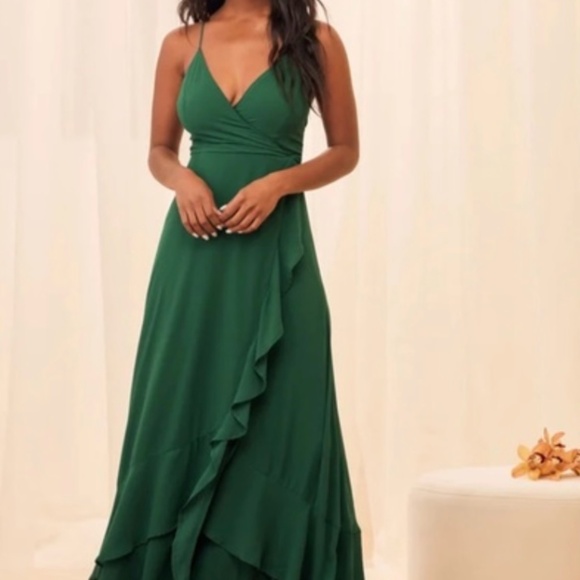 green emerald velvet dress Party Romance Emerald Green Satin Dress